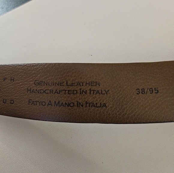 Joseph Abboud Genuine Leather Belt Handcrafted in Italy Mens 38/95 - Picture 4 of 5